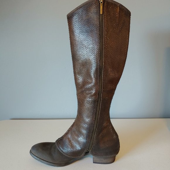 Donald Pilner Brown Leather Devi Riding Boot - Picture 11 of 11